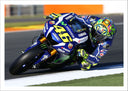 Lámina Moto Valentino Rossi, Motorista, Yamaha, Carretera
