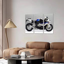 Moto BMW Blanca y Azul, Carretera