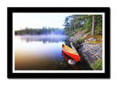 Cuadro enmarcado negro Paisaje Naturaleza Lago Laguna Barca