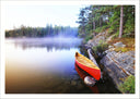 Lámina Paisaje Naturaleza Lago Laguna Barca