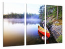 Tríptico Paisaje Naturaleza Lago Laguna Barca