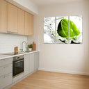 Estancia lima en agua, verde, citrico