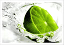 Lámina lima en agua, verde, citrico