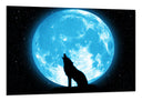 Cuadro lobo aullando en la luna de noche, salvaje, animal, naturaleza