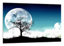 Cuadro Naturaleza en la Noche, Luna LLena, Arbol