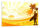 Cuadro Surf, Palmeras sol y Playa