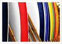 Lámina tablas de surf, apiladas, colores