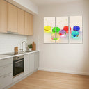 Estancia cerezas de cristal de colores