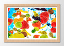 Cuadro enmarcado natural frutas variadas, multicolor