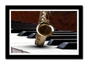 Cuadro enmarcado negro Saxofón Clásica