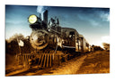 Cuadro Locomotora Vintage, Tren Antiguo, Vias