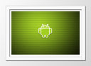 Cuadro enmarcado blanco Logo android