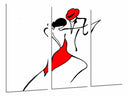 Tríptico figuras bailarines tango