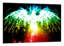 Cuadro aguila neon, fondo negro, animal, salvaje