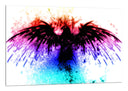 Cuadro aguila neon, fondo blanco, animal, salvaje