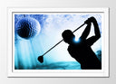 Cuadro enmarcado blanco Golf