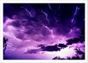 Lámina Paisaje Tormenta en el Cielo Rayos, Morado,naturaleza