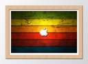 Cuadro enmarcado natural Logo apple