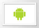 Cuadro enmarcado blanco Logo android