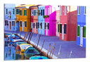 Cuadro ciudad de burano, italia, casas de colores