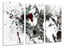 Tríptico Lobo Salvaje Abstracto, Fondo Blanco