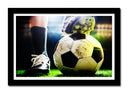 Cuadro enmarcado negro Futbol