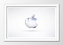 Cuadro enmarcado blanco Logo apple