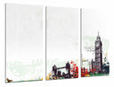 Tríptico ciudad de londres retro, colores