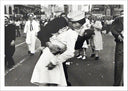 Lámina Beso, Enfermera y Marinero, Blanco y Negro, Vintage