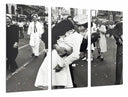 Tríptico Beso, Enfermera y Marinero, Blanco y Negro, Vintage