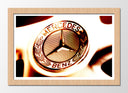 Cuadro enmarcado natural Logo Mercedes Benz, Coche, Marca, Motor