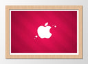 Cuadro enmarcado natural Logo apple