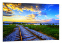 Cuadro Paisaje Atardecer Natualeza, Vias de Tren