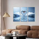 Estancia pareja de cisne, forma corazon, decoracion