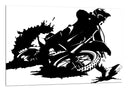 Cuadro Moto Motocross, Deporte, Motorista Blanco y Negro