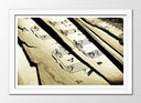 Cuadro enmarcado blanco Partitura