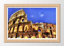 Cuadro enmarcado natural anfiteatro romano, italia, noche