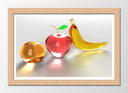 Cuadro enmarcado natural fruta de cristal, colores