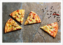 Lámina trozos de pizza, comida
