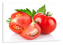 Cuadro tomate fresco en trozos, rojo, comida