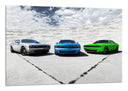 Cuadro Coches Carreras Colores Sobre Fondo de Asfalto