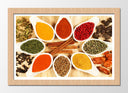 Cuadro enmarcado natural especias, cocinar