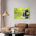 Estancia oriental ,piedra, tonos verde, decoracion, relajacion