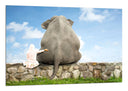 Cuadro elefante con niña, amistad, decoracion, infantil
