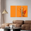 Estancia elefante fondo naranja, animal, salvaje, naturaleza, decoracion