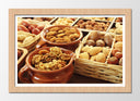 Cuadro enmarcado natural frutos secos, almendras, nueces, aperitivos