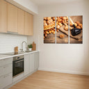 Estancia frutos secos, nueces, cesto, aperitivo, comida