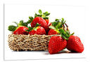 Cuadro de un cesto de fresas, rojo, fruta