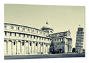 Cuadro catedral torre de pisa, ciudad de italia, sepia