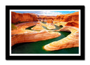 Cuadro enmarcado negro Paisaje Expectacular Rio, Gran Canon Colorado, Naranja